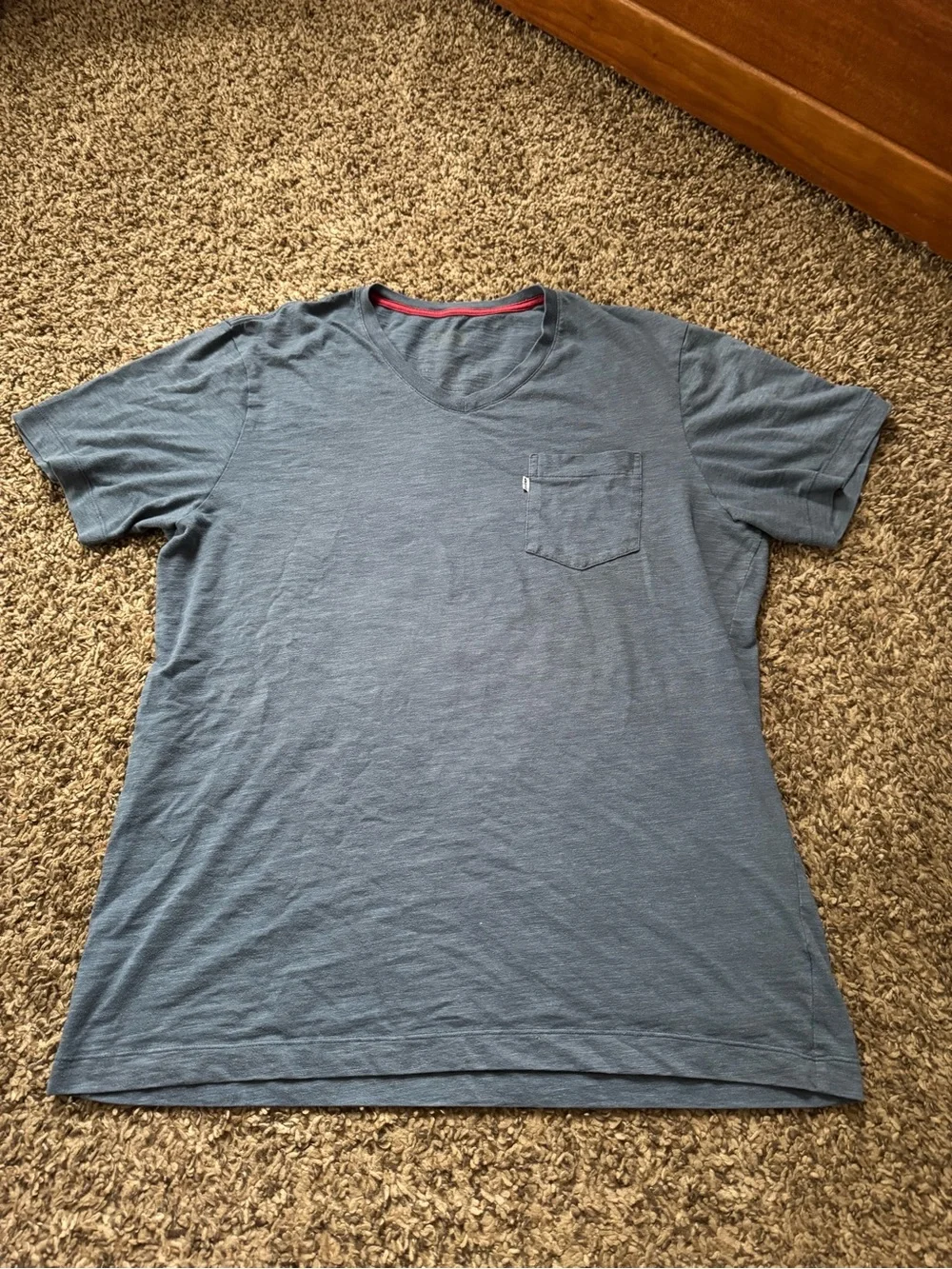 Levi's Men's Heather Blue V-Neck Pocket Tee